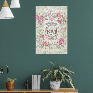 Póster Proverbios 4:23 - Protege tu corazón