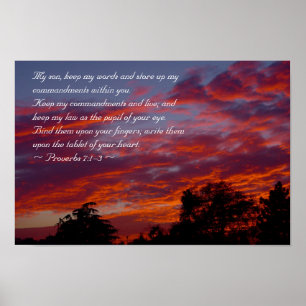 Póster Proverbios 7:1-3