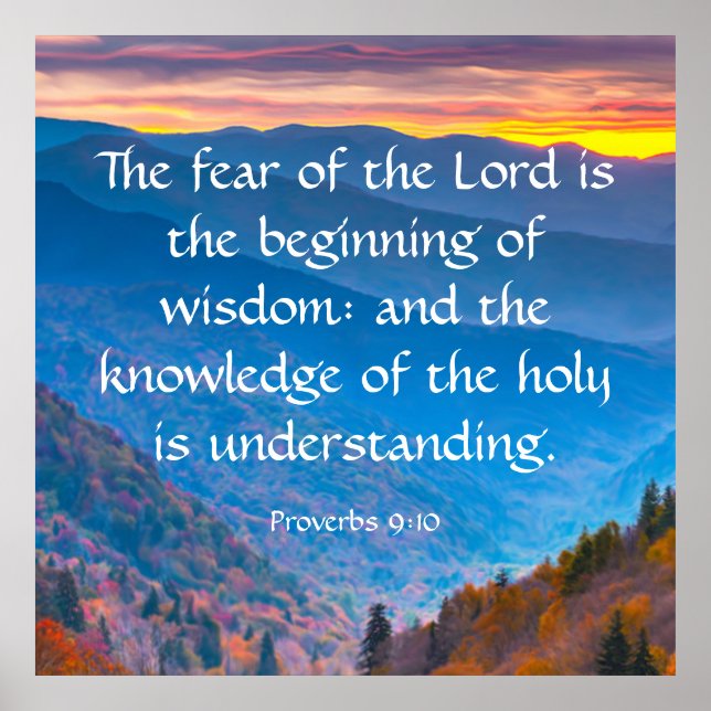 Póster Proverbios 9:10 (Frente)