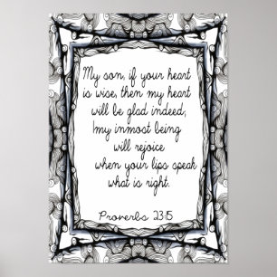Póster Proverbios a mi hijo