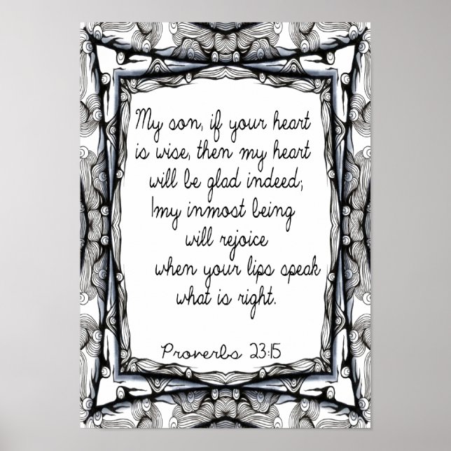 Póster Proverbios a mi hijo (Frente)