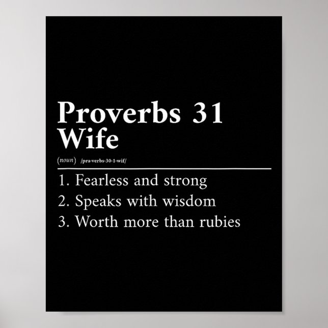 Póster Proverbs 31 Wife Definition  (Frente)
