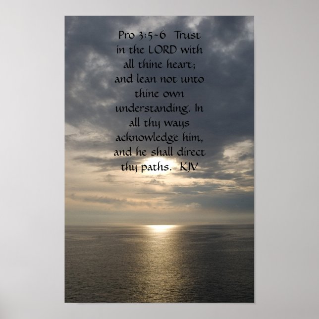 Póster Proverbs 3:5- 6 (Frente)