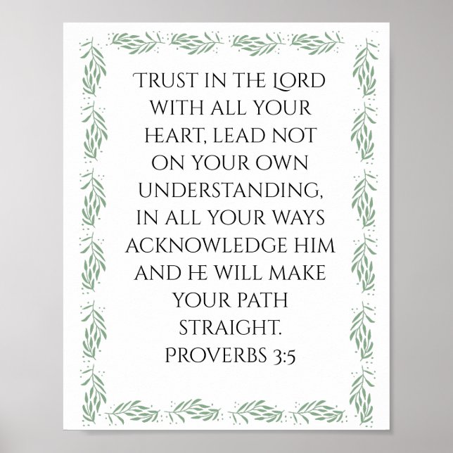 Póster Proverbs 3:5 Poster (Frente)