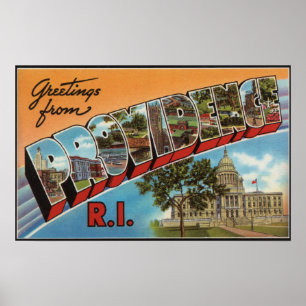 Póster Providence, Rhode Island (Edificio de la Capital)