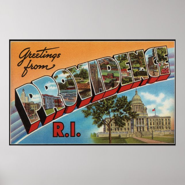 Póster Providence, Rhode Island (Edificio de la Capital) (Frente)