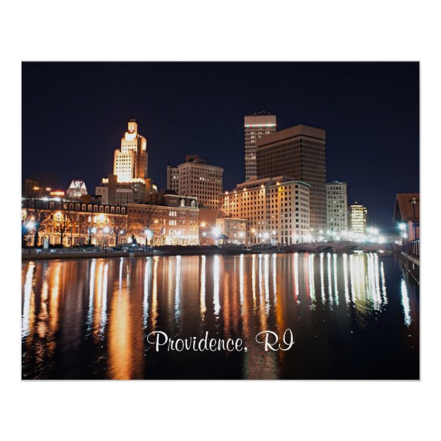 Póster Providence RI etiquetada (Anverso)