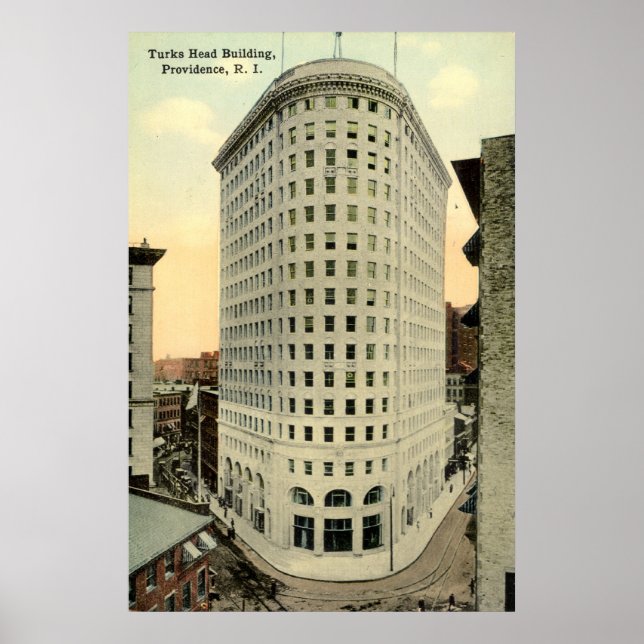 Póster Providencia del edificio de la cabeza turca RI 191 (Frente)