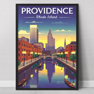 Póster Providencia Rhode Island vintage