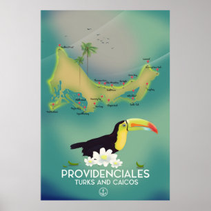 Póster Providenciales turcas y caicos