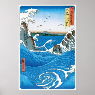 Póster Provincia de Awa, torbellinos de Naruto de Ando