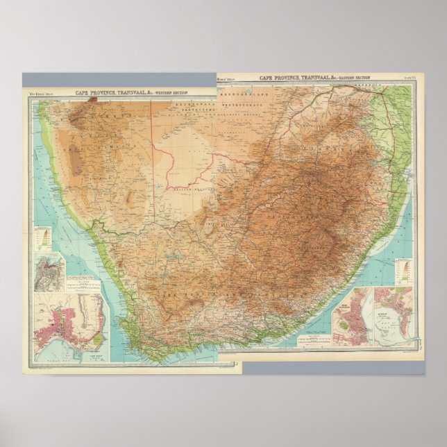 Póster Provincia del Cabo compuesta, Transvaal (Frente)