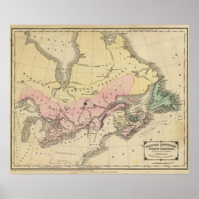Póster Provincias británicas de América del Norte (Frente)