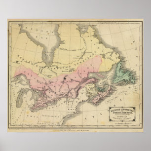 Póster Provincias británicas de Norteamérica