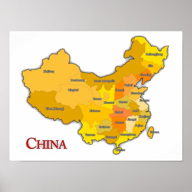 PÓSTER PROVINCIAS DE CHINA (Frente)