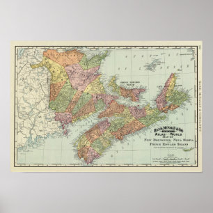 Póster Provincias marítimas de Canadá