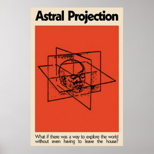 Póster Proyección Astral Japonesa Abstracta Bauhaus