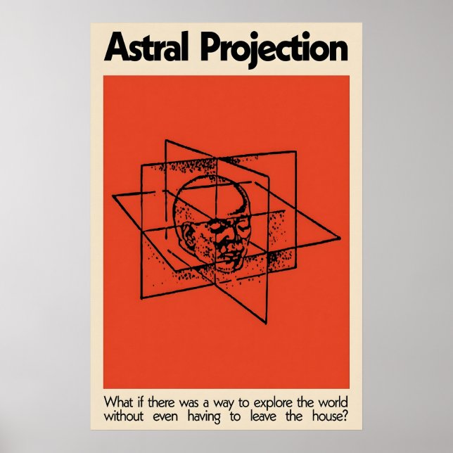 Póster Proyección Astral Japonesa Abstracta Bauhaus (Frente)