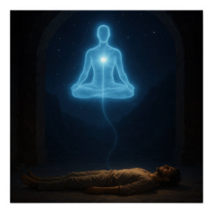 Póster Proyección astral y experiencias fuera del cuerpo 