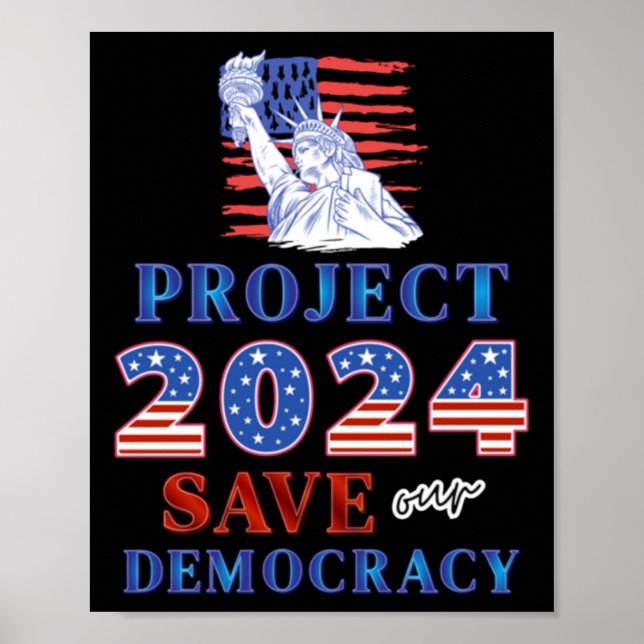 Póster Proyecto 2024 Salvemos nuestra democracia (Frente)