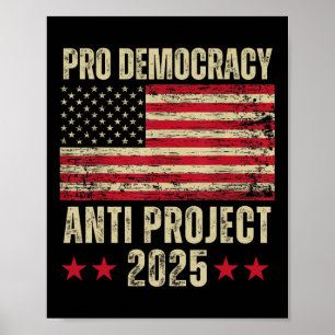 Póster Proyecto Anti Democracia 2025 Detener Proyecto 202