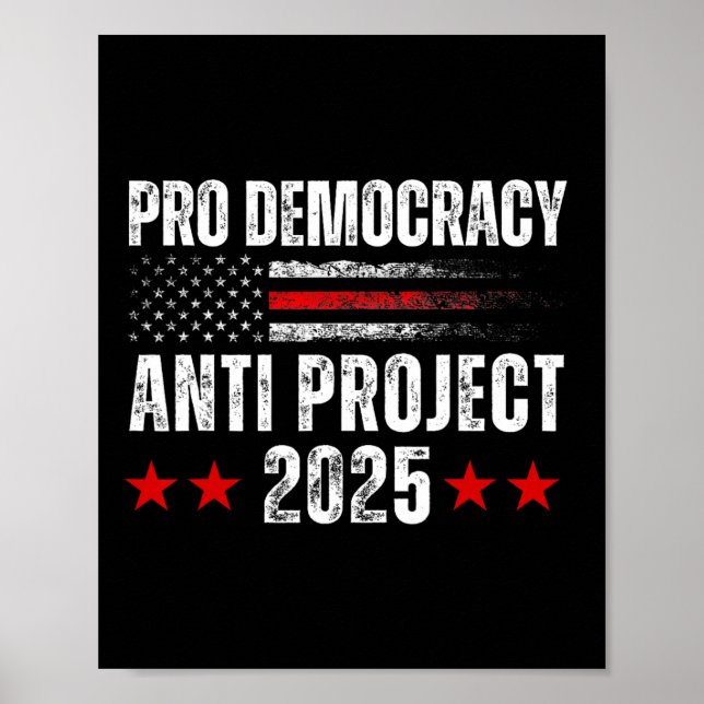 Póster Proyecto Anti Democracia 2025 Detener Proyecto 202 (Frente)