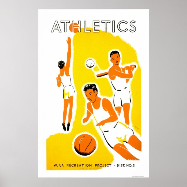 Póster Proyecto de Atletismo Juvenil 1939 WPA (Frente)
