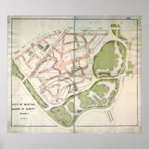 Póster Proyecto de plan callejero para West Fenway, MAMÁE