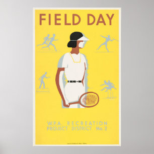 Póster Proyecto de recreación WPA de FIELD DAY