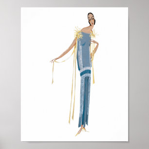 Póster Proyecto de vestido, verano, el mechón (1924).