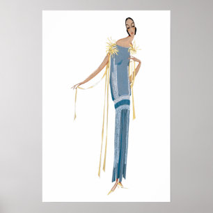 Póster Proyecto de vestido, verano, el mechón (1924)