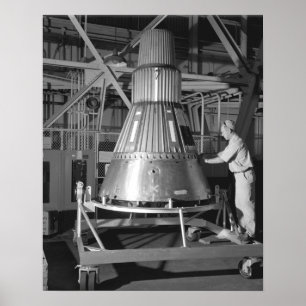 Póster Proyecto Mercury - fotografía de la cápsula #2