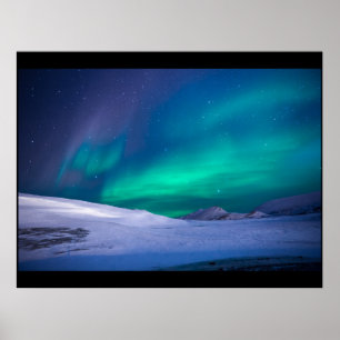 Póster proyecto personalizado de luces del norte para el