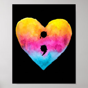 Póster Proyecto Punto y Coma Corazón Prevención del Suici