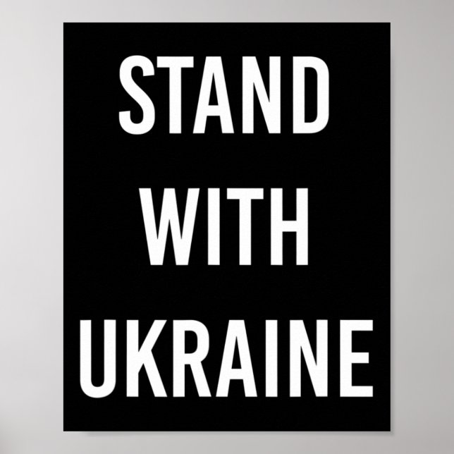 Póster Proyecto Stand With Ukraine Ucrania Ahora  (Frente)