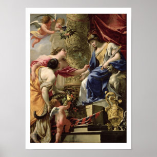 Póster Prudencia liderando la paz y la abundancia, c.1645