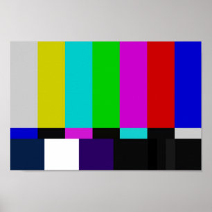 Póster prueba de color de barras de TV