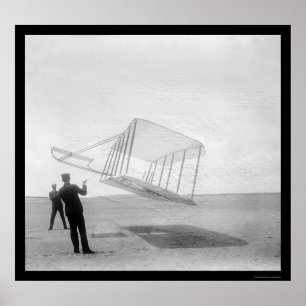 Póster Prueba de Glider Wilbur y Orville 1901