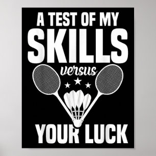 Póster Prueba de habilidades de amante del bádminton juga