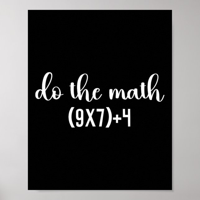Póster Prueba de Matemáticas Divertida Hazlo Profesor de  (Frente)