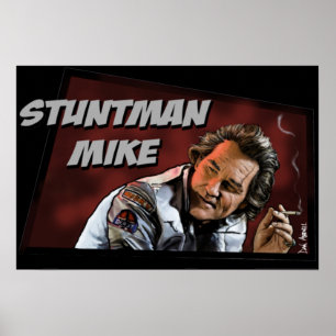 Póster Prueba de muerte de Tarantino - Stuntman Mike Tri