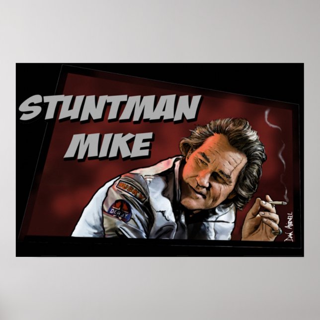 Póster Prueba de muerte de Tarantino - Stuntman Mike Tri (Frente)