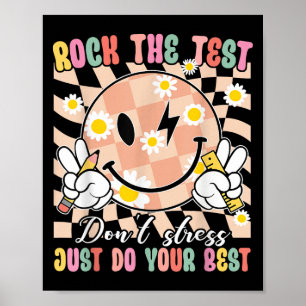 Póster Prueba divertida Sonriente Cara Rock The Test Moti