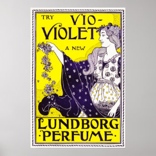 Póster Prueba el nuevo VIOLET Lundborg Perfume Art de Lou