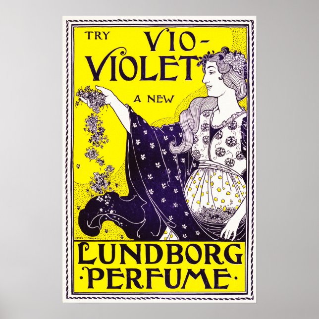Póster Prueba el nuevo VIOLET Lundborg Perfume Art de Lou (Frente)