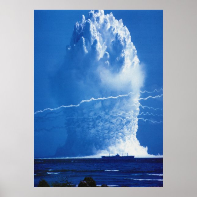 Póster Prueba nuclear submarina Hardtack Umbrella 1958 (Frente)