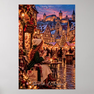 Póster Prueba un bocado de Navidad Núremberg Alemania