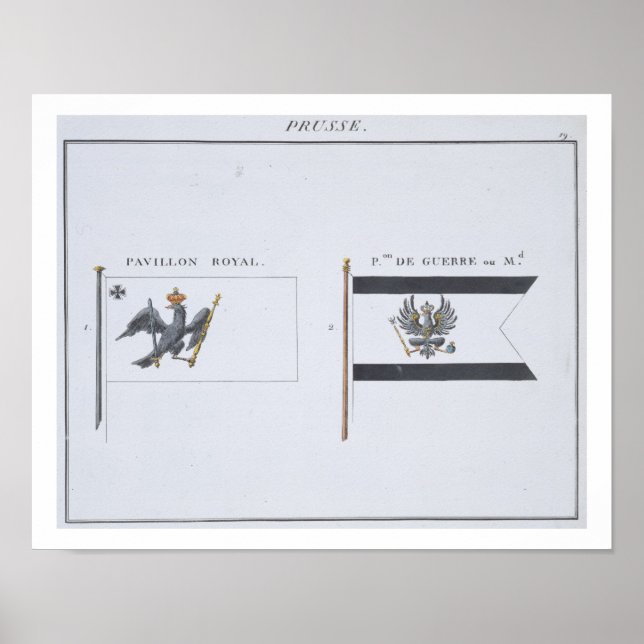 Póster Prussian Flags, from a French book of Flags, c.181 (Frente)