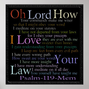 Póster Psalm 119 Mem Stone Tablet