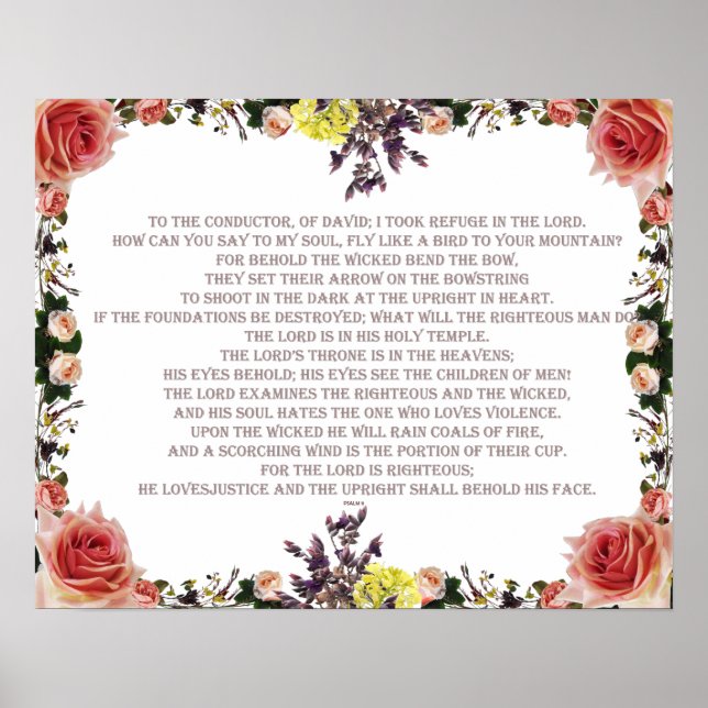 Póster Psalm 11, The Lord Loved Justice, (Frente)